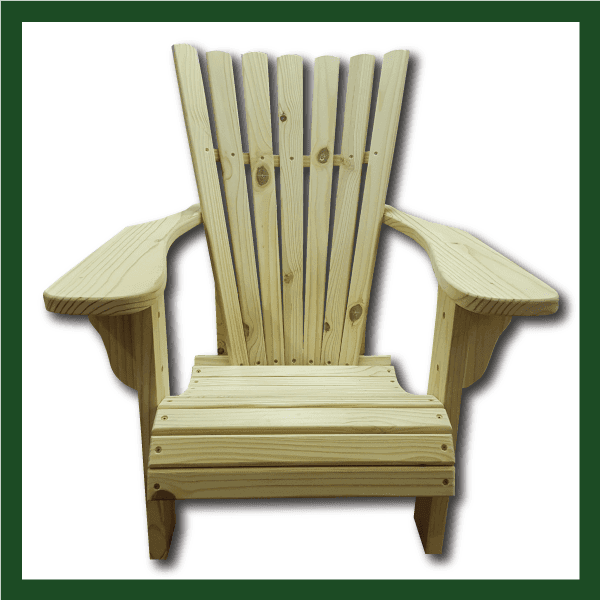 Handmade Adirondack chair ready for custom stain or paint