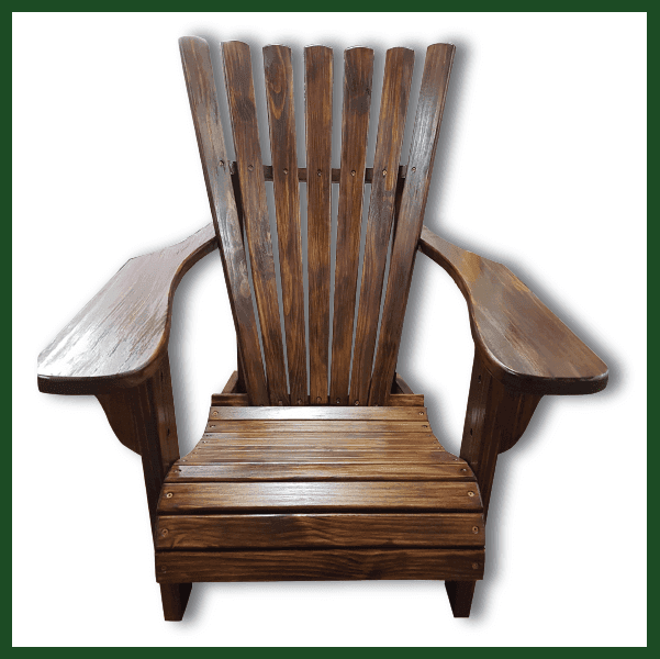 Tall Adirondack Pine Wood Stained Chair