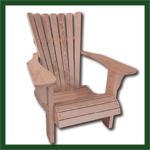 Tall Adirondack Oregon Pine Wood Chair
